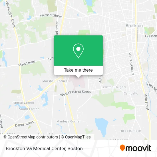Brockton Va Medical Center map