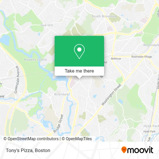 Tony's Pizza map