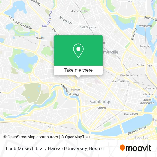Loeb Music Library Harvard University map
