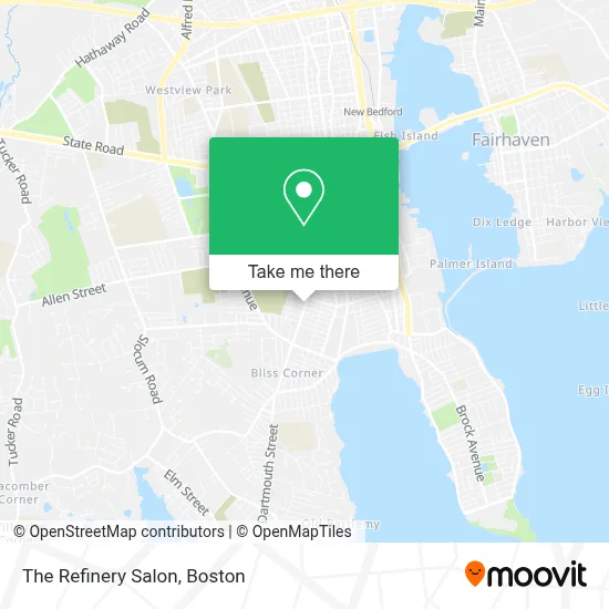 The Refinery Salon map