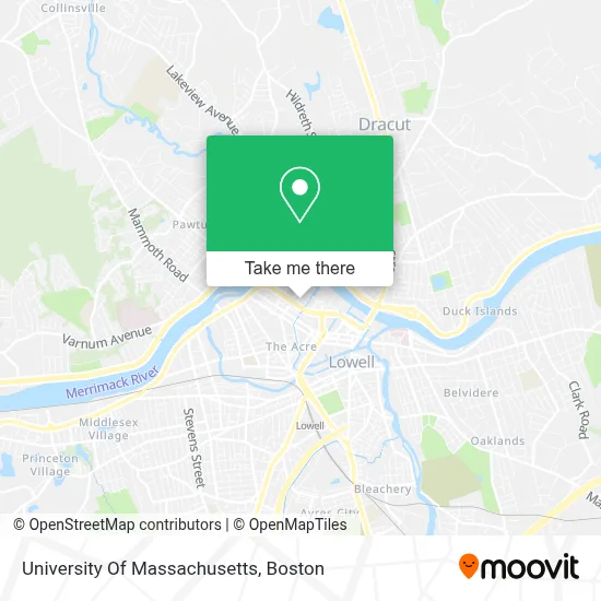 University Of Massachusetts map