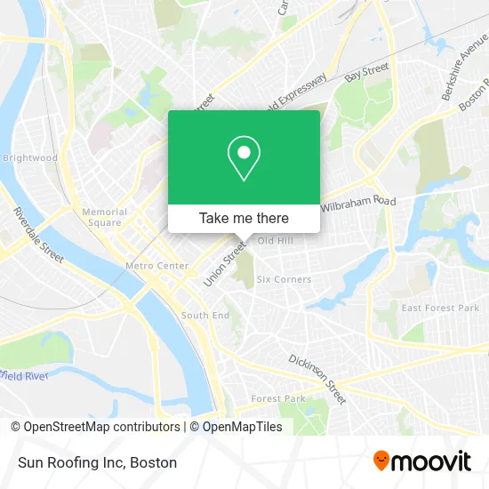 Sun Roofing Inc map