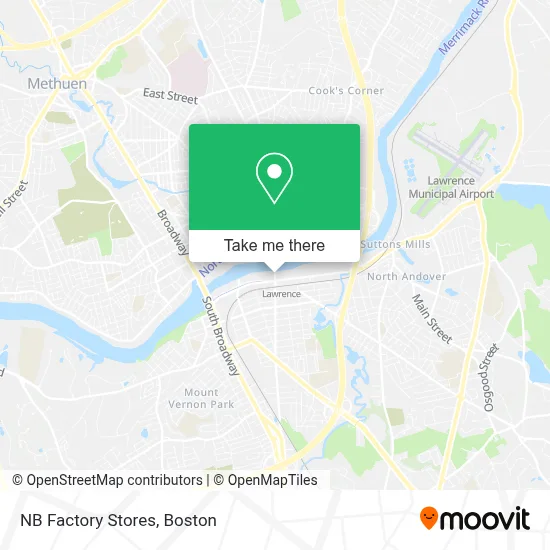 NB Factory Stores map