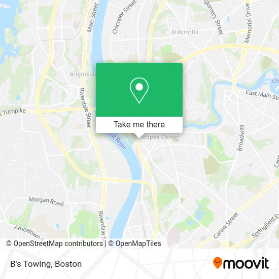 B's Towing map