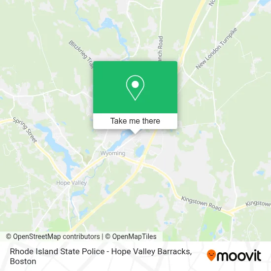 Rhode Island State Police - Hope Valley Barracks map