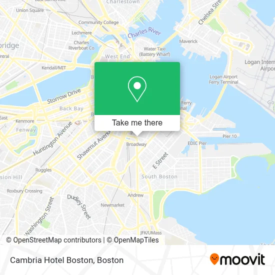 Cambria Hotel Boston map