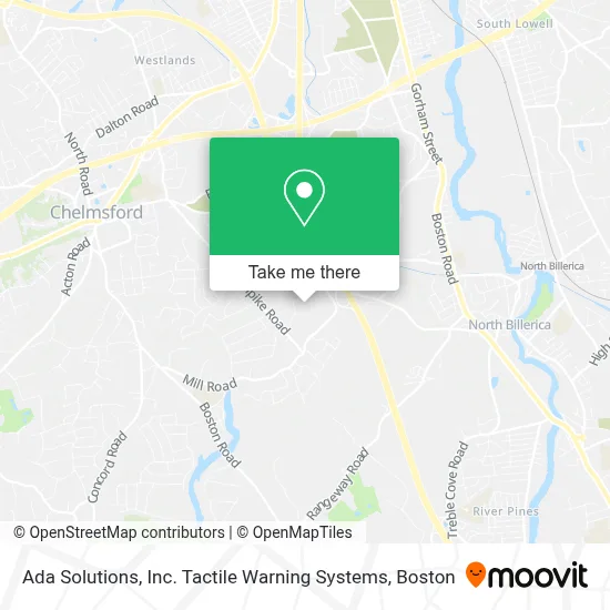 Ada Solutions, Inc. Tactile Warning Systems map
