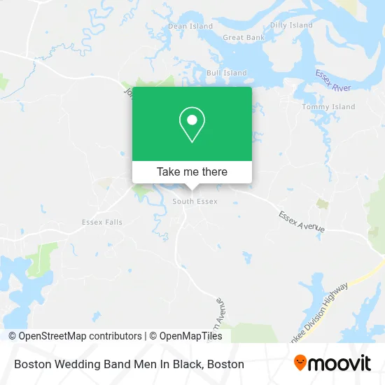 Boston Wedding Band Men In Black map