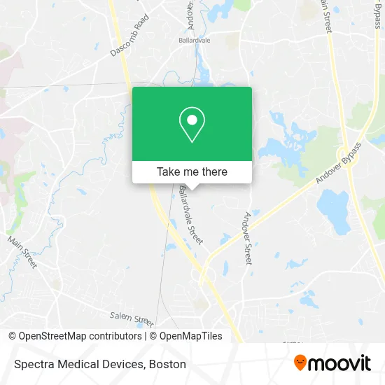 Spectra Medical Devices map