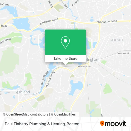 Paul Flaherty Plumbing & Heating map