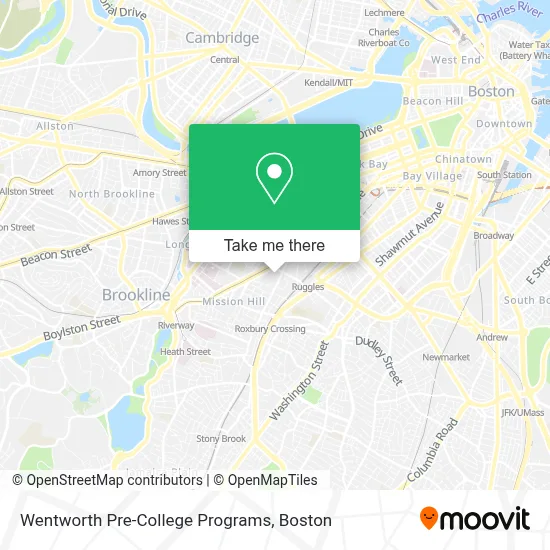 Wentworth Pre-College Programs map