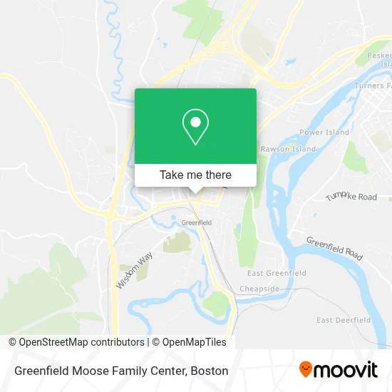 Greenfield Moose Family Center map