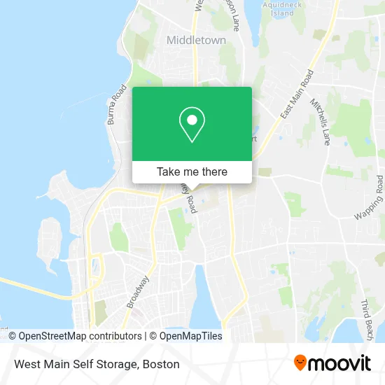 West Main Self Storage map
