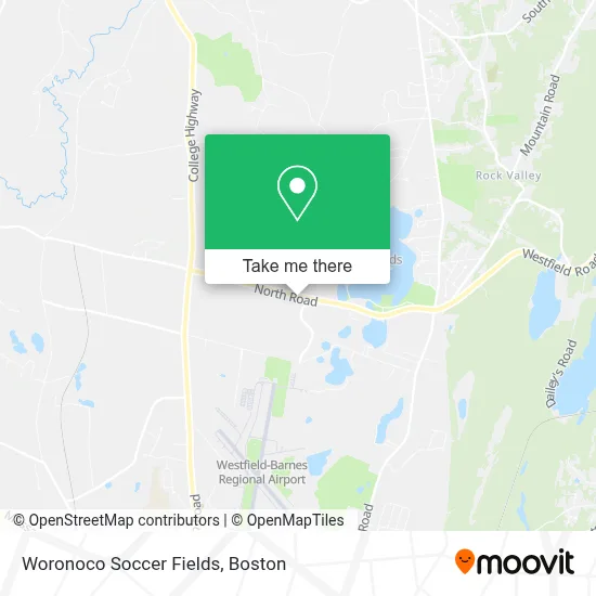Woronoco Soccer Fields map