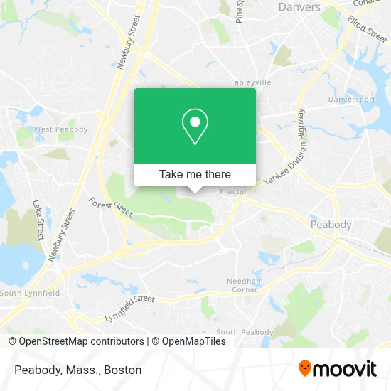 Peabody, Mass. map