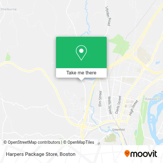Harpers Package Store map