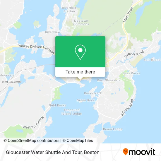 Gloucester Water Shuttle And Tour map