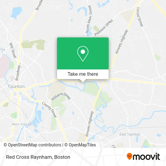 Red Cross Raynham map