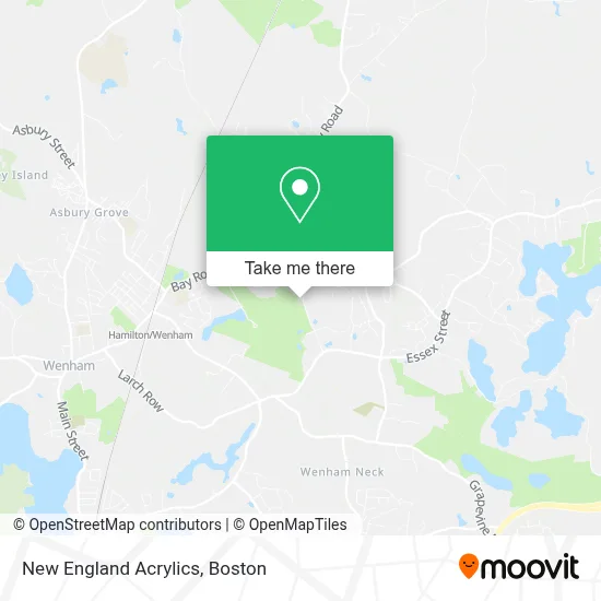 New England Acrylics map