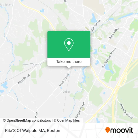 Rita’S Of Walpole MA map