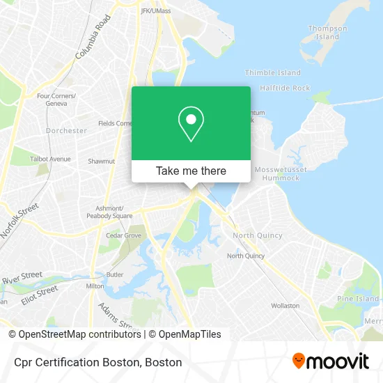 Cpr Certification Boston map
