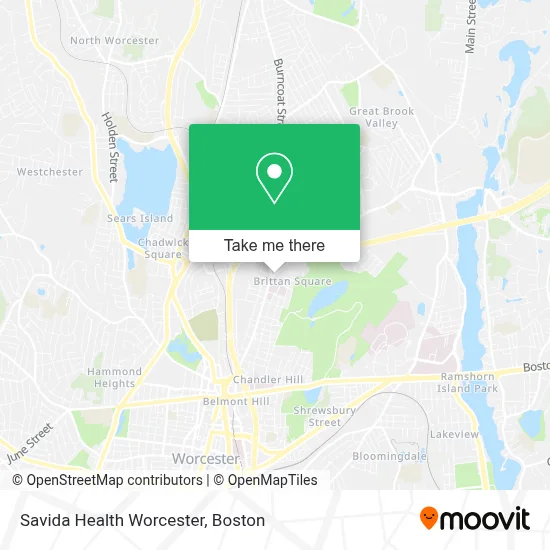 Savida Health Worcester map