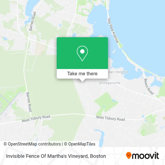 Invisible Fence Of Martha's Vineyard map