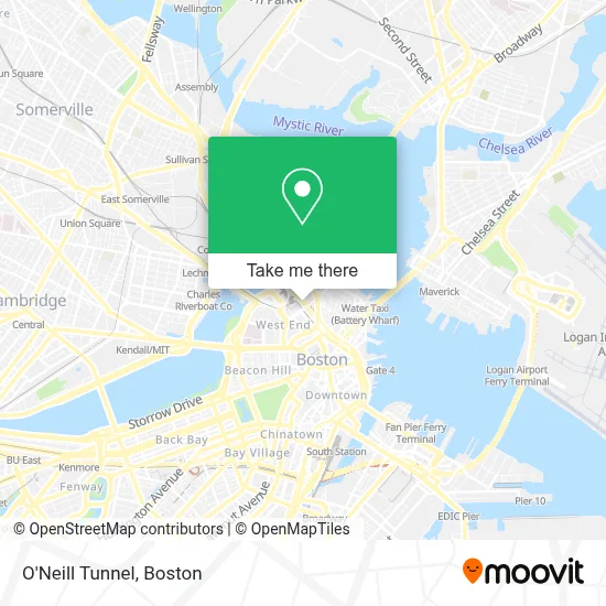 O'Neill Tunnel map