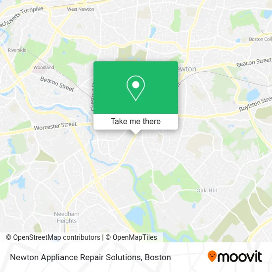 Newton Appliance Repair Solutions map