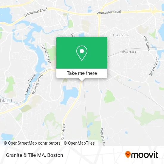 Granite & Tile MA map