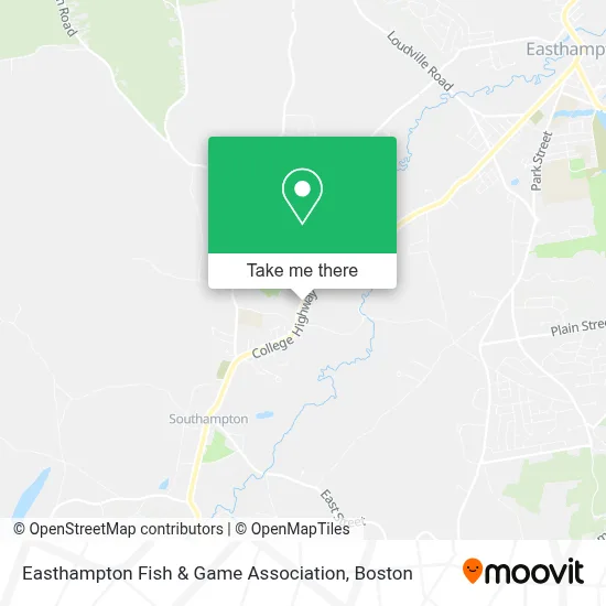 Easthampton Fish & Game Association map