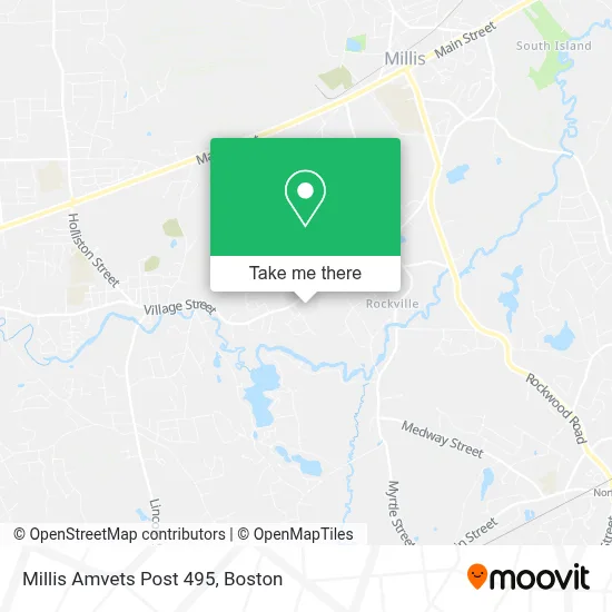 Millis Amvets Post 495 map