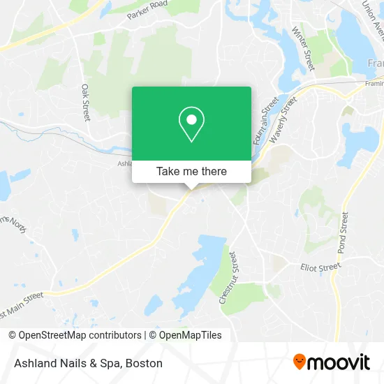 Ashland Nails & Spa map