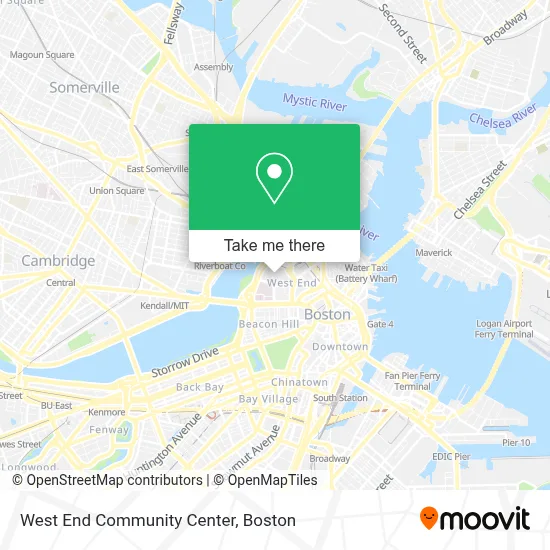 West End Community Center map