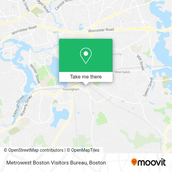 Metrowest Boston Visitors Bureau map