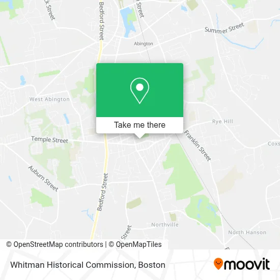 Whitman Historical Commission map