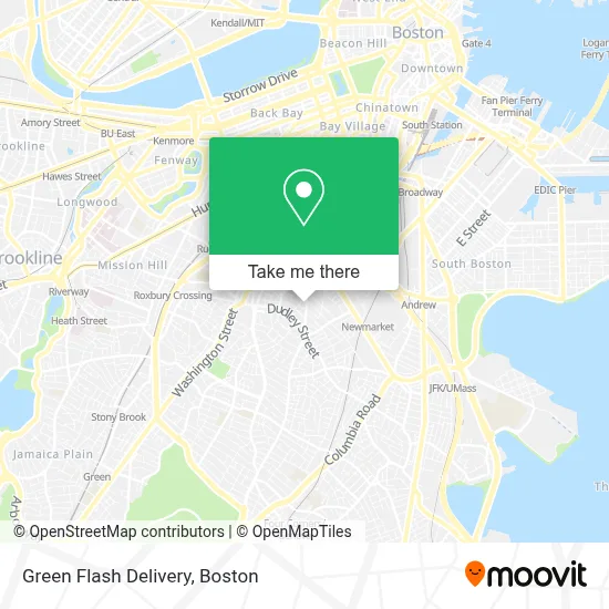 Green Flash Delivery map