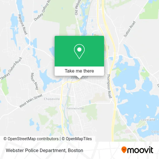 Webster Police Department map