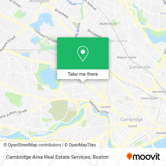 Cambridge Area Real Estate Services map