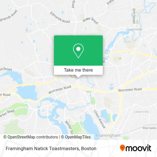 Framingham Natick Toastmasters map