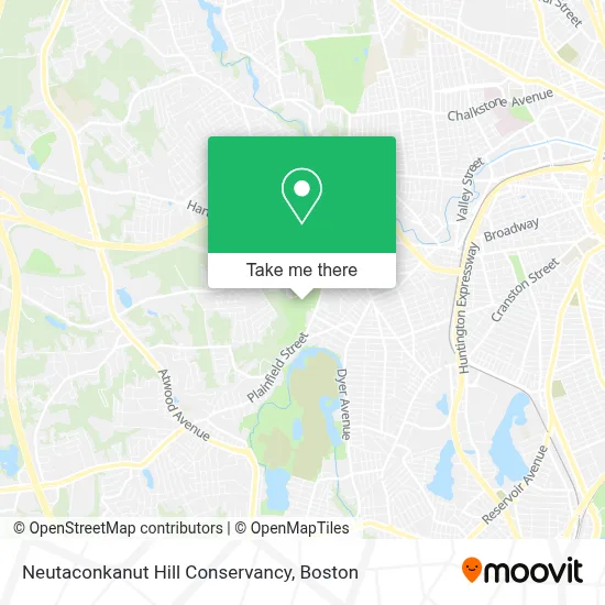 Neutaconkanut Hill Conservancy map