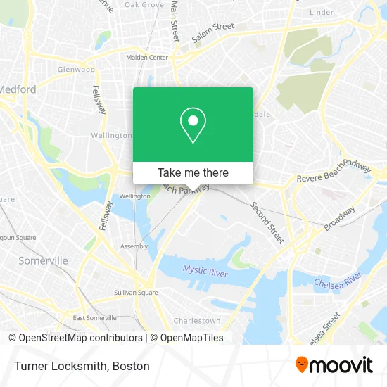 Turner Locksmith map