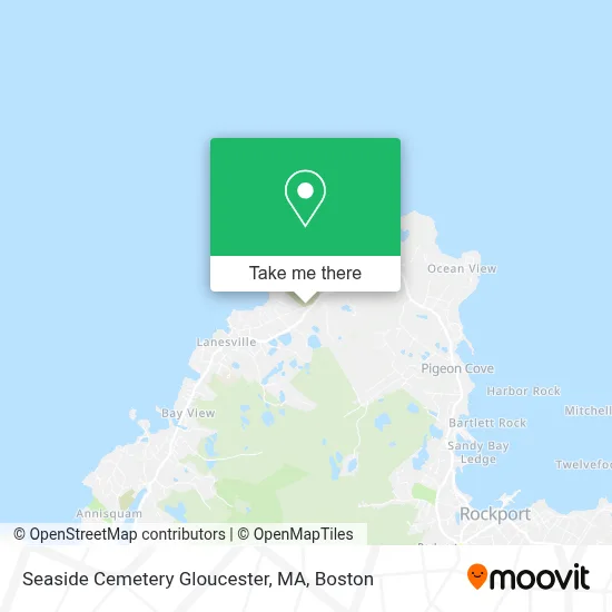 Seaside Cemetery Gloucester, MA map