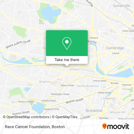 Race Cancer Foundation map