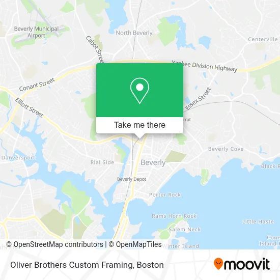 Oliver Brothers Custom Framing map