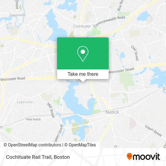 Cochituate Rail Trail map