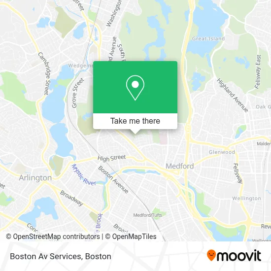 Boston Av Services map