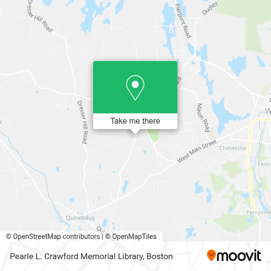 Pearle L. Crawford Memorial Library map