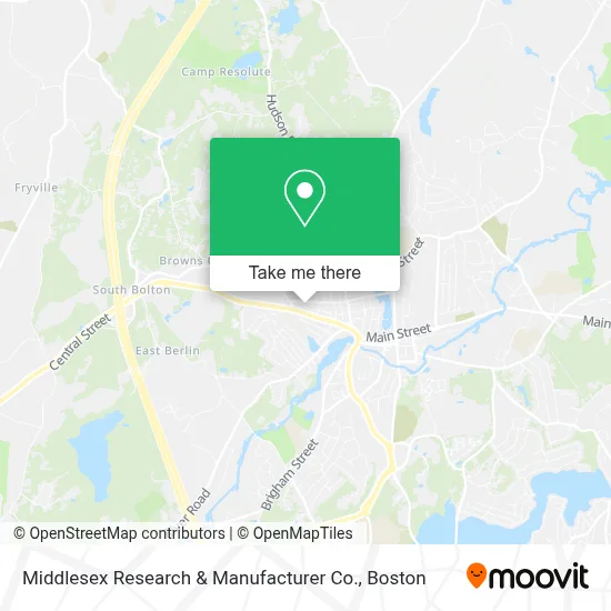 Middlesex Research & Manufacturer Co. map