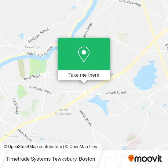 Timetrade Systems Tewksbury map